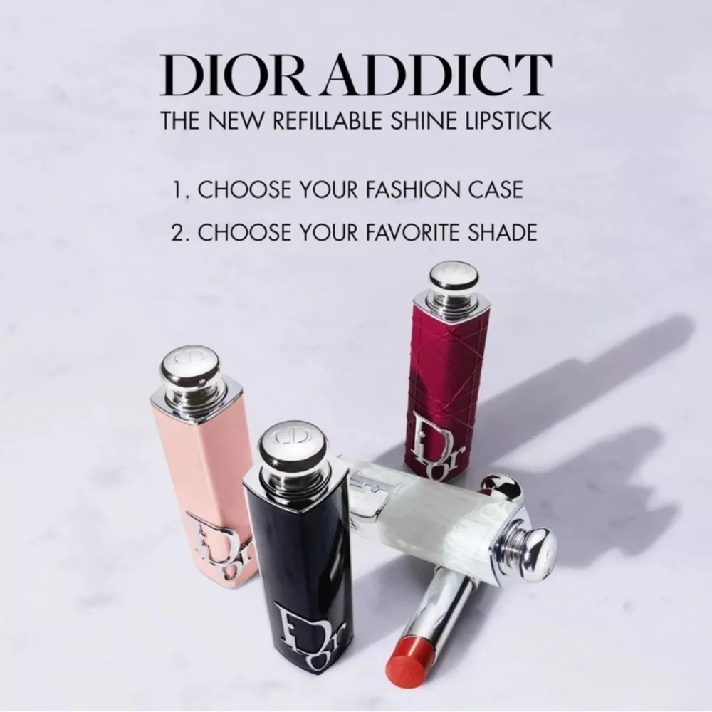 Dior Addict Lipstick Refillable Case ONLY -‎ Rose Montaigne Limited Edition, NEW